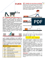 Trabalho de forças constantes e variáveis