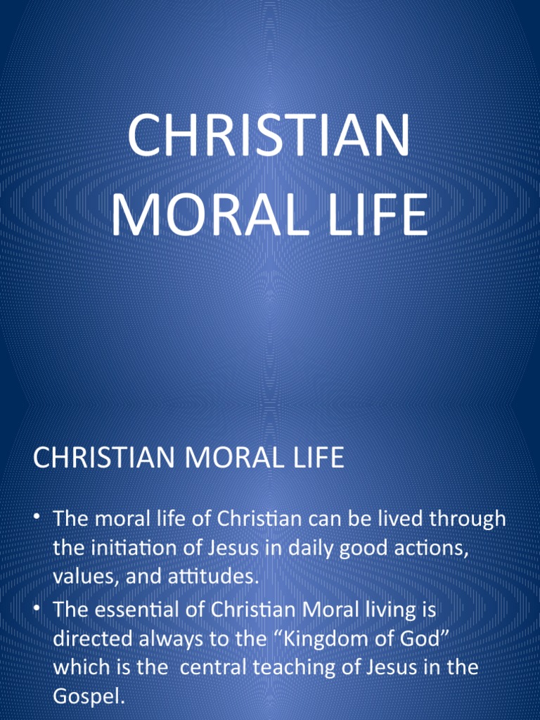 Christian Moral Life PDF