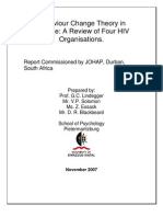 Behaviour Change Theory in Practice: A Review of Four HIV Organisations