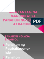 Mga Tanyag Na Manunulat Sa Panahon NG Mga Espanyol at NG Mga Hapones