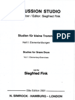 1 Fink Siegfried - Studien Fur Kleine Trommel Vol I Ejercicios Elementales