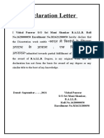 Declaration and Dissertation Certificate
