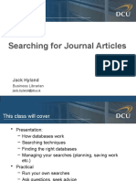 Searching For Journal Articles: Jack Hyland