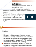 Inflation: Definitions Inflation: Definitions: The Penguin Dictionary of Economics