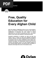 Free, Quality Education for every Afghan Child