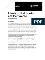 Liberia: Critical Time To End The Violence