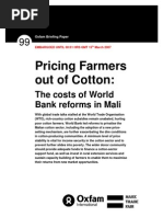 Pricing Farmers Out of Cotton: The Costs of World Bank Reforms in Mali