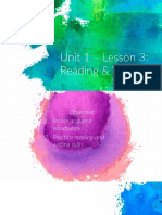 Unit 1 - Lesson 3: Reading & Writing