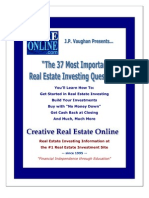 Real Estate - The 37 Most Important Real Estate Investing Questions