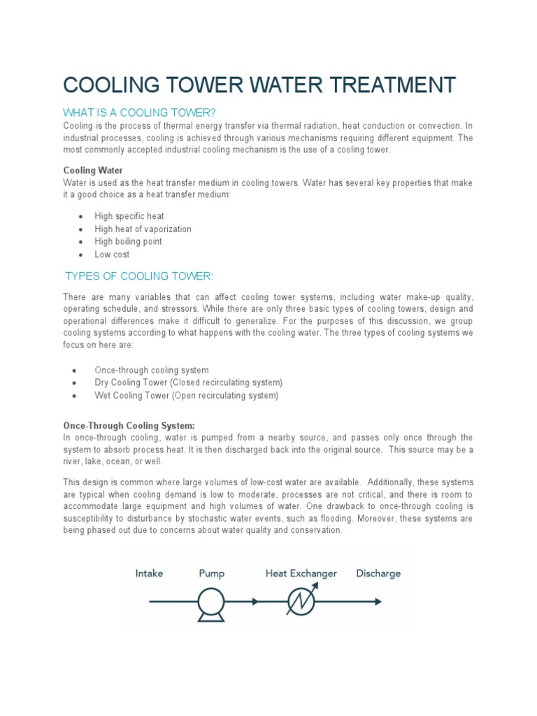 Cooling Tower Water Treatment Overview | PDF | Water | Corrosion