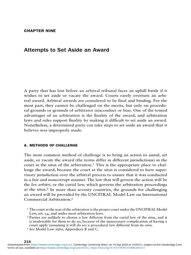Grounds to Challenge Arbitration Awards | PDF | Arbitration | Public ...