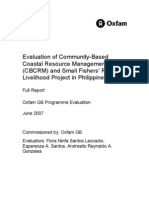 Evaluation of Community-Based Coastal Resource Management (CBCRM) and Small Fishers' Rights To Livelihood Project in Philippines