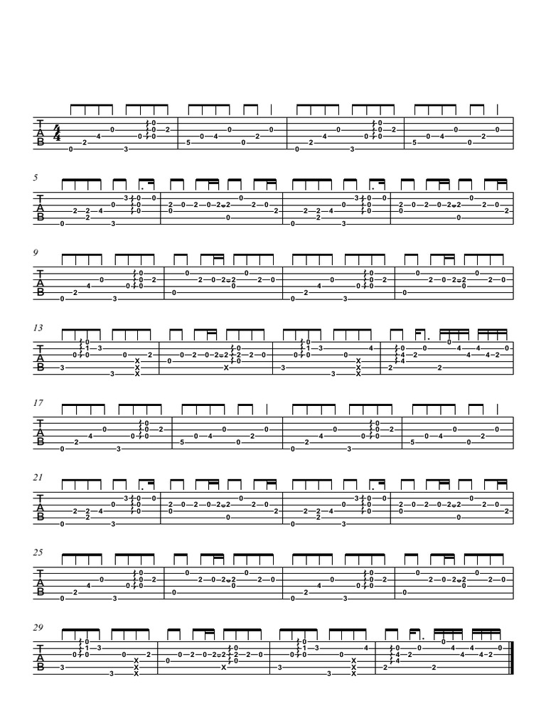 Boulevard of Broken Dreams Tab PDF