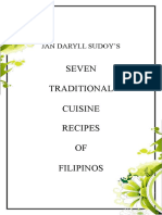 Seven Traditional Cuisine Recipes OF Filipinos: Jan Daryll Sudoy'S
