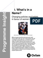 What's in A Name? Changing Policies and Beliefs in Favour of Women in Peru