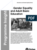 Gender Equality and Adult Basic Education
