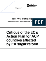 Critique of The European Commission's Action Plan For African, Caribbean, and Pacific Countries Affected by EU Sugar Reform