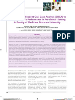 Student Oral Case Analysis To Medical Student