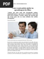 COMO OS PAIS PODEM AJUDAR NA APRENDIZAGEM DOS FILHOS