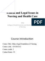 Ethical and Legal Issues in Nursing and Health