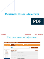 Messenger Lesson - Adjectives