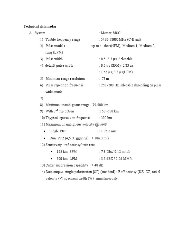 TECHNICAL DATA FAR visual data 6