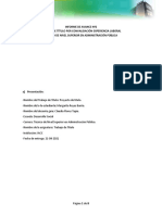 INFORME DE AVANCE Nº2 Proyecto de Título Por Convalidación