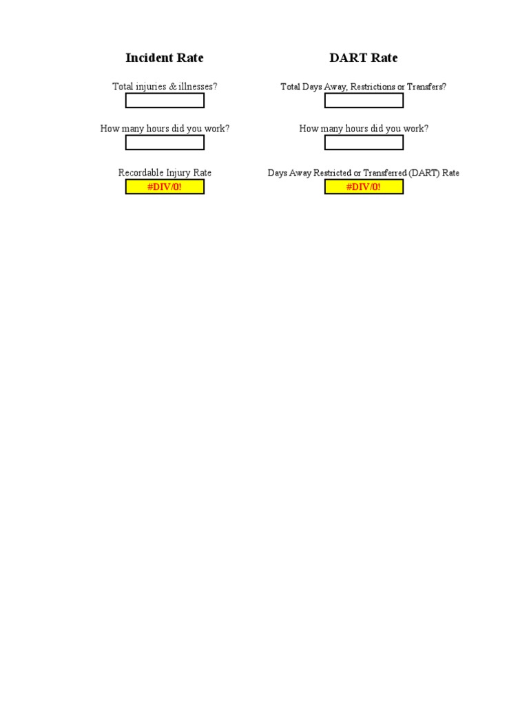 Incident Dart Rate Calculator PDF