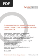 Download The Habitats Directive Coastal Habitats and Climate Change Case Studies from the South Coast of the UK by Tyndall Centre for Climate Change Research SN5283214 doc pdf
