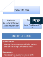 End of Life Care: Presented by Pankaj Nurse Practitioner 2 Yr Moderator Dr. Sushant Khanduri Associate Professor