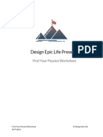 Find Your Passion Worksheet Design Epic Life