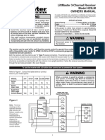 Warning: Liftmaster 3-Channel Receiver Model 423Lm Owners Manual