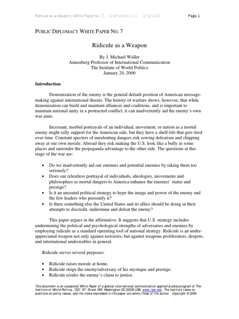 Ridicule As A Weapon: P D W P N - 7 | PDF | Satire | Cartoon