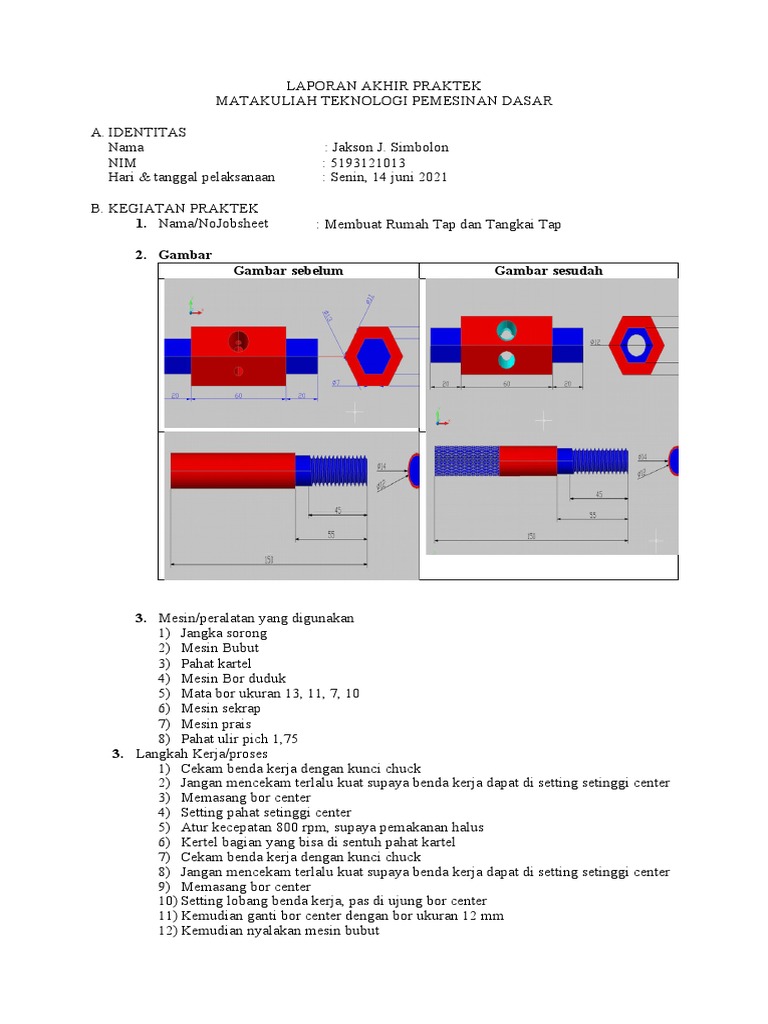 Proses Pembuatan Rumah Tap dan Tangkai Tap | PDF