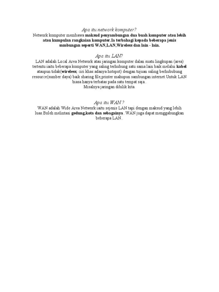 Apa Itu Network Komputer PDF