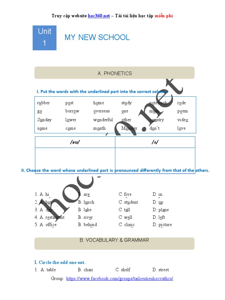 Unit 1 My New School Part 1 | PDF | Hue | Vietnam