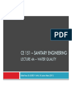 CE 151 – Understanding Water Quality Parameters