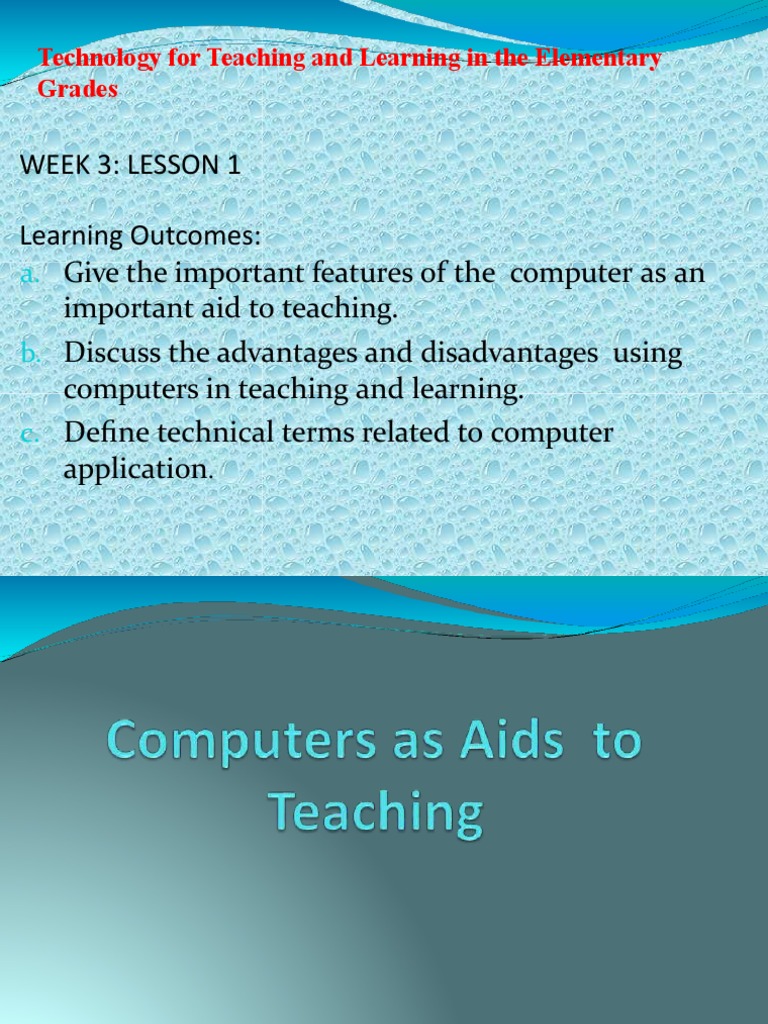 Computers in Elementary Education | PDF | Computer Hardware | Computer ...