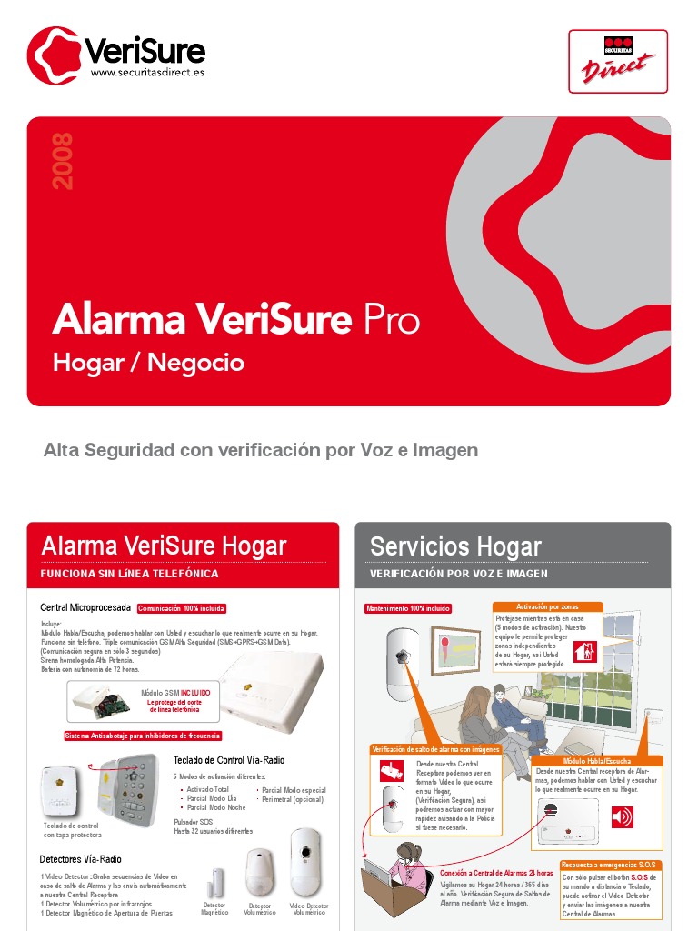 Alarma Verisure Pro Hogar / Negocio PDF Control remoto Gsm