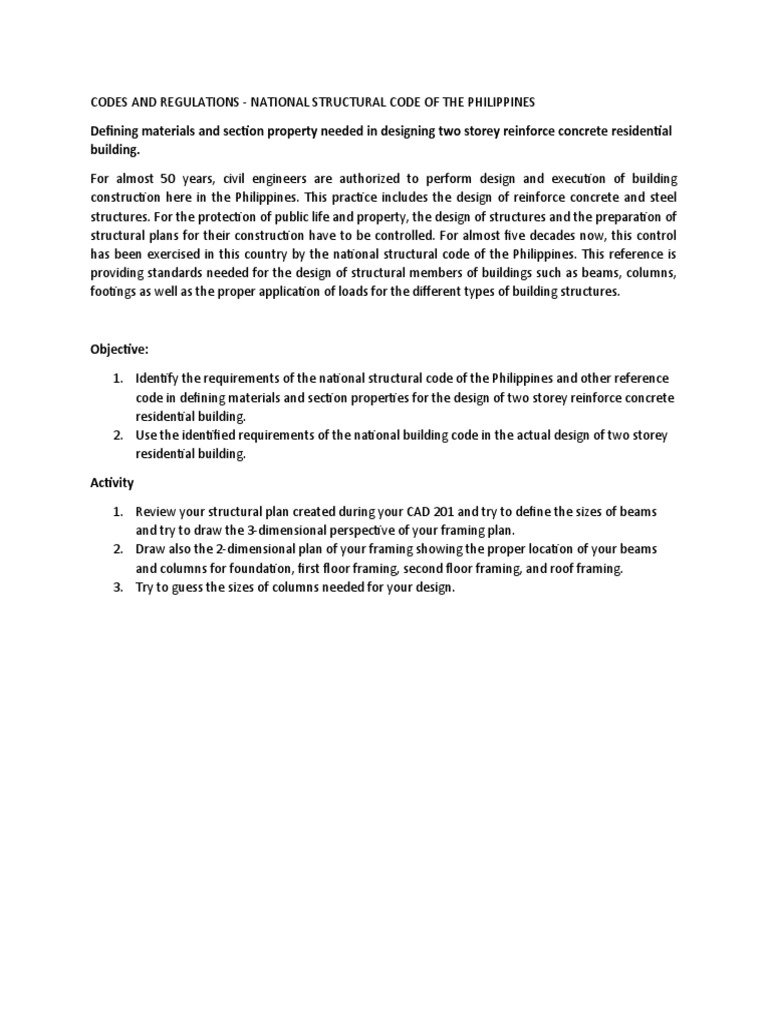 Defining The NSCP Requirements For The Section Properties of Structural ...