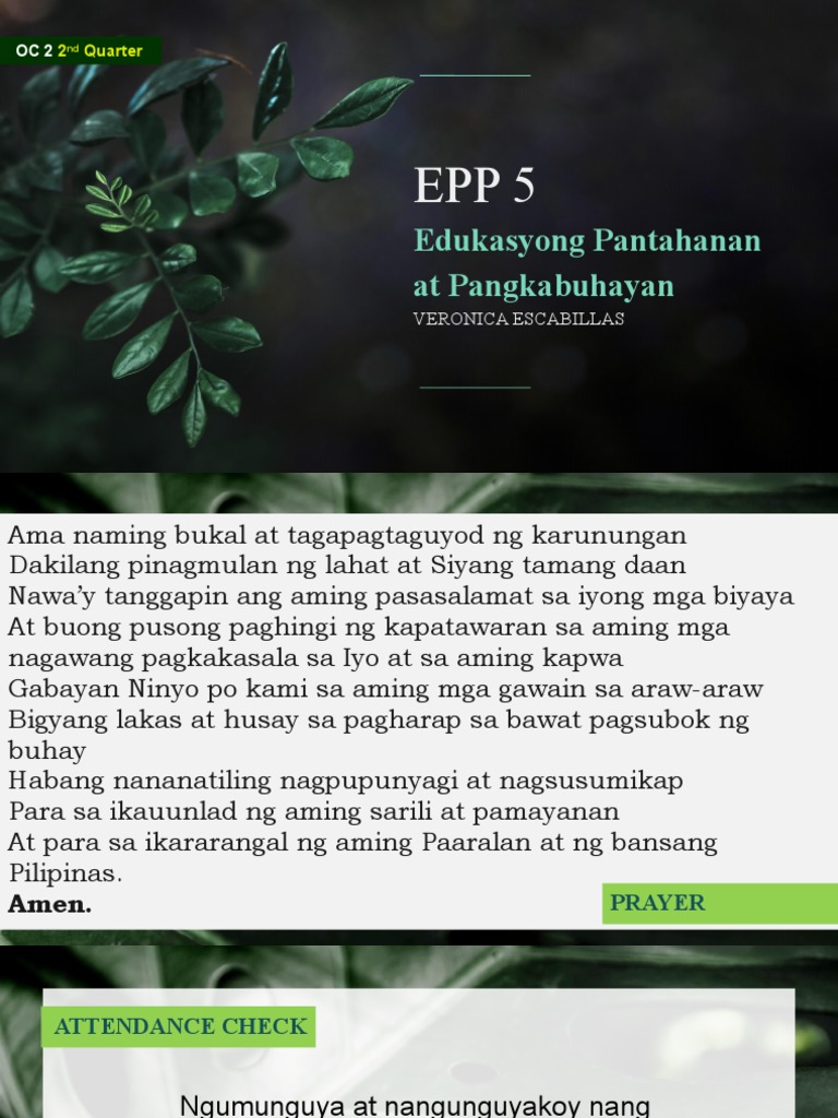 Epp 5 Week 5-6 | PDF