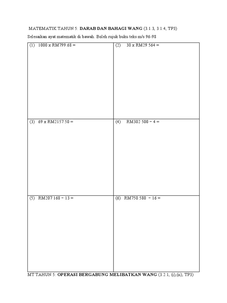 Matematik Tahun 5 Pdf