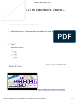 Actividad 13-24 de Septiembre. Cruces ... - Formularios de Google