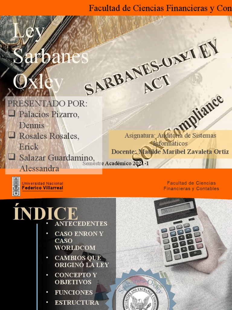 Ley Sarbanes Oxley Exposición PDF Auditoría Enron