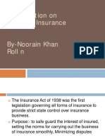 Presentation On Types of Insurance By-Noorain Khan Roll N