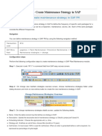 Create Maintenance Strategy in Sap