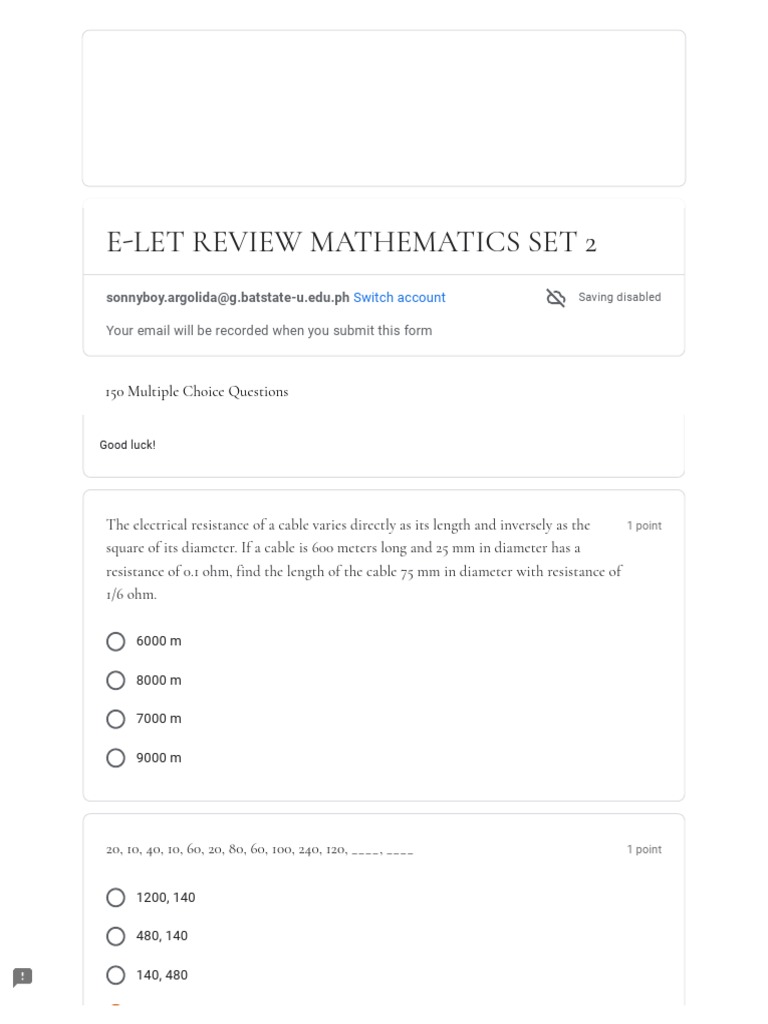 Math Practice Questions and Solutions | PDF | Odds | Mean