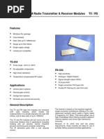 FM Radio Transmitter & Receiver Modules T5 / R5: Features