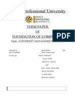 Lovely Professional University: Term Paper of Foundation of Computing