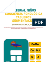 Producto 3. Conciencia Fonológica Tableros Segmentación